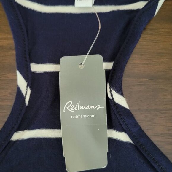 New Reitmans Maxi Dress Navy Blue White Striped Brand New NWT Womens Size XS - Picture 5 of 8